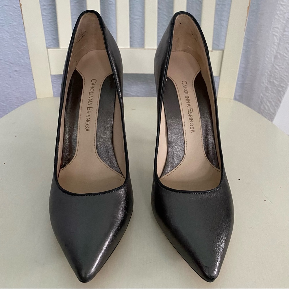Carolinna Espinosa Gunmetal Stiletto Pumps Heels